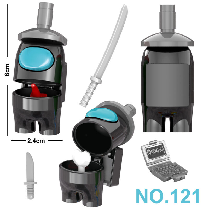 Among Us Black Character Minifiguren NO.121