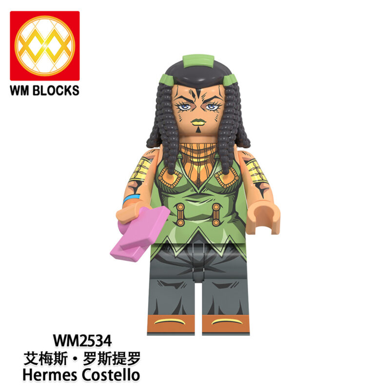 Anime JoJo Bizarre Adventure Hermes Costello Minifiguren WM2534