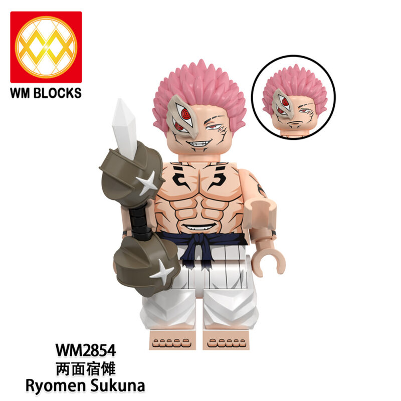 Anime Jujutsu Kaisen Ryomen Sukuna minifigurens WM2854