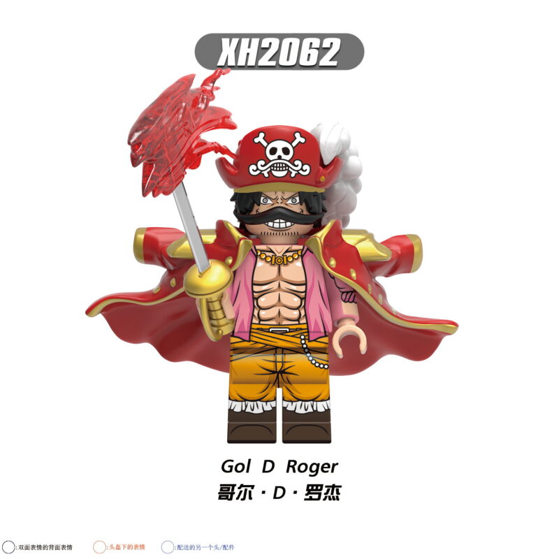 Anime One Piece Gol D. Roger minifigurens XH2062