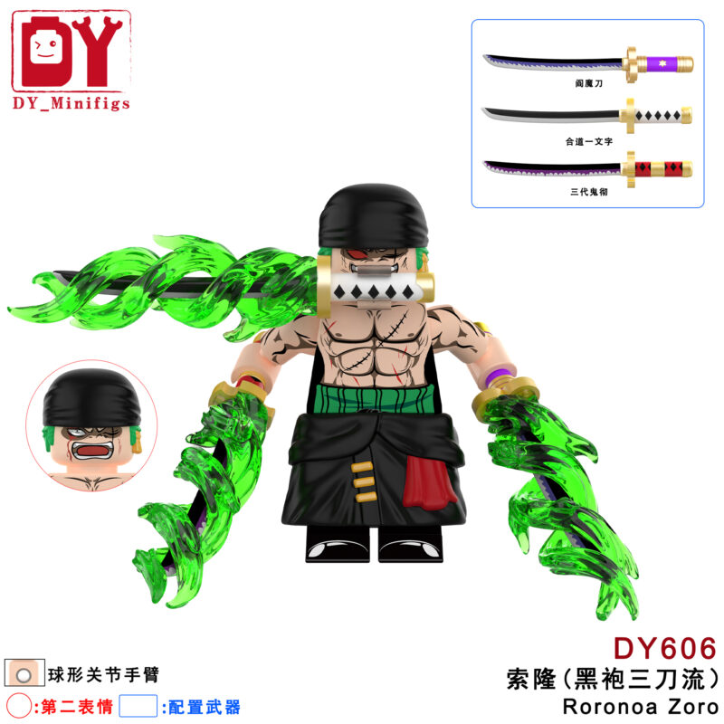 Anime One Piece Roronoa Zoro minifigurens DY606
