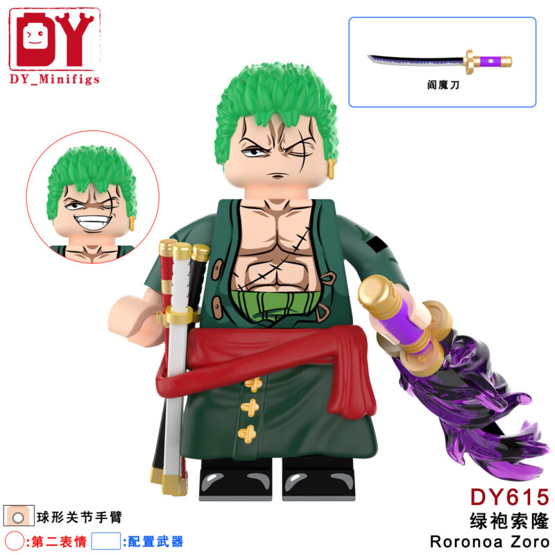 Anime One Piece Roronoa Zoro minifigurens DY615