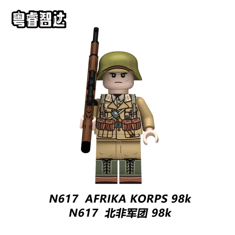 Army Military Afrika Korps 98K minifigurens N617