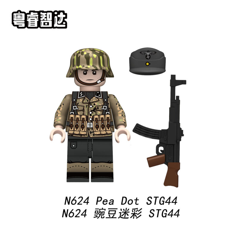 Army Military Soldiers Pea Dot STG44 Minifiguren N624