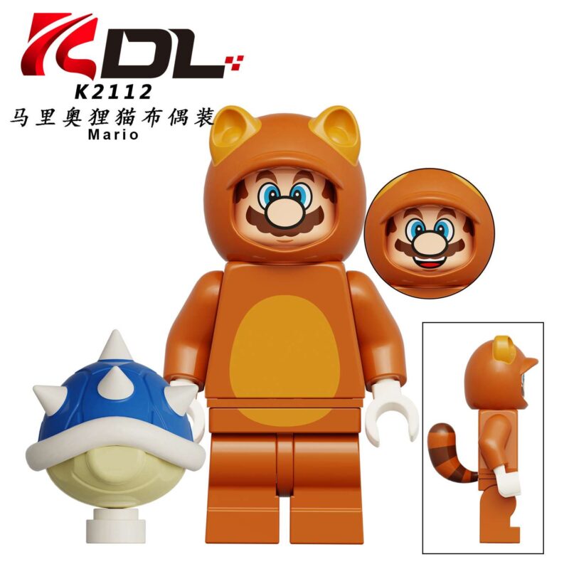 Cartoon Super Mario Tanooki Mario Minifiguren K2112