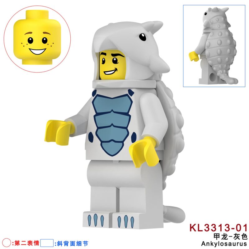 Sammelfiguren: Ankylosaurus-Fan im Kostüm KL3313-01
