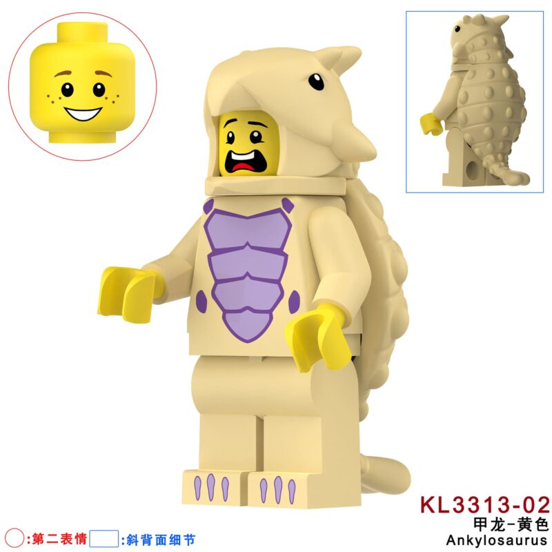 Sammelfiguren: Ankylosaurus-Fan im Kostüm KL3313-02