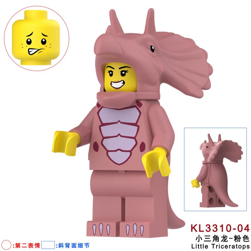 Sammelfiguren: Triceratops-Fan im Kostüm KL3310-04