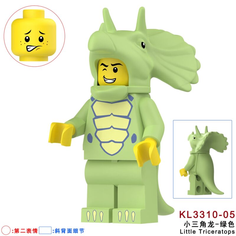 Sammelfiguren: Triceratops-Fan im Kostüm KL3310-05