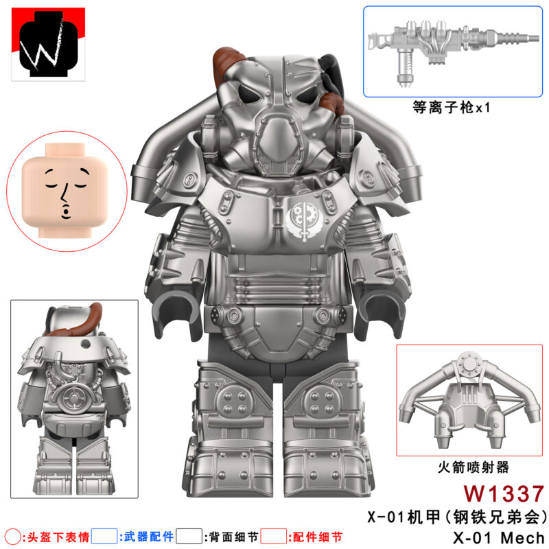 Fallout X-01 Power Armor Gunner Captain Minifiguren W1337