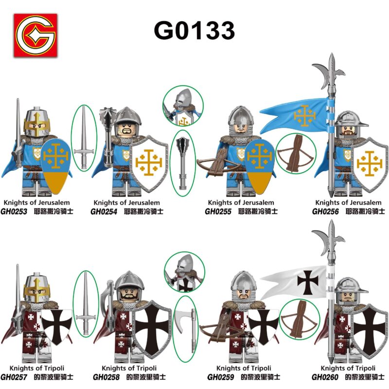 Mittelalterlicher Ritter von Tripolis Minifiguren GH0259 – Bild 2