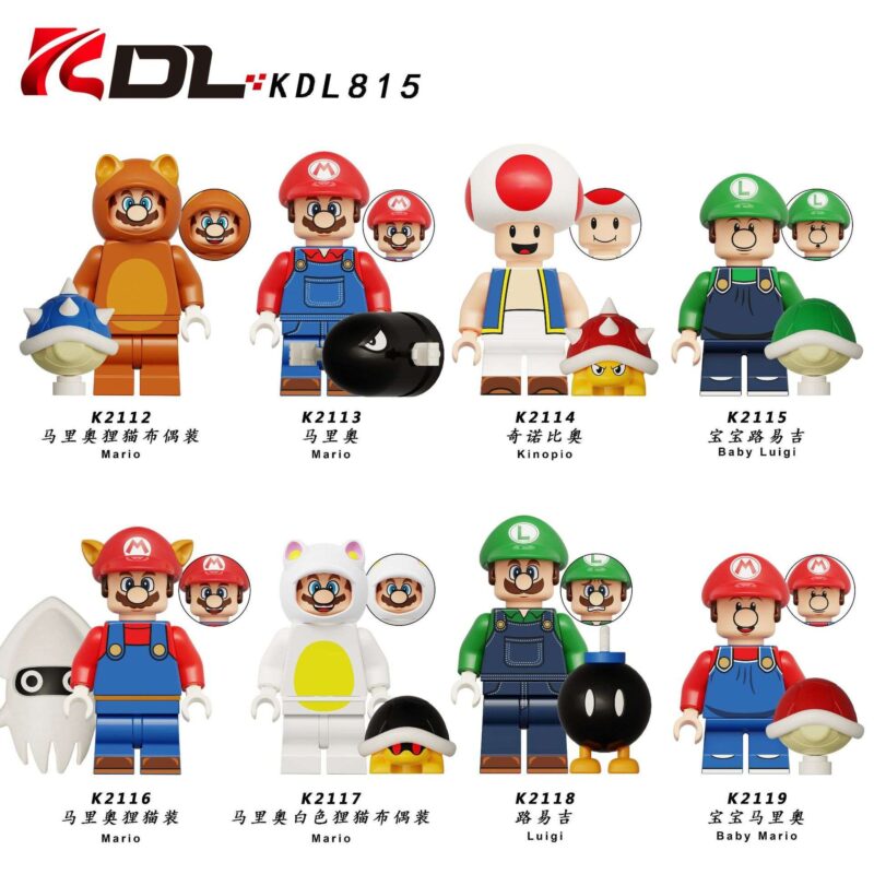 Cartoon: Super Mario Luigi (Minifiguren) K2118 – Bild 2