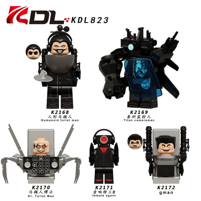 Skibidi Battle Humanoid Toilet Man-Minifiguren K2168 – Bild 2