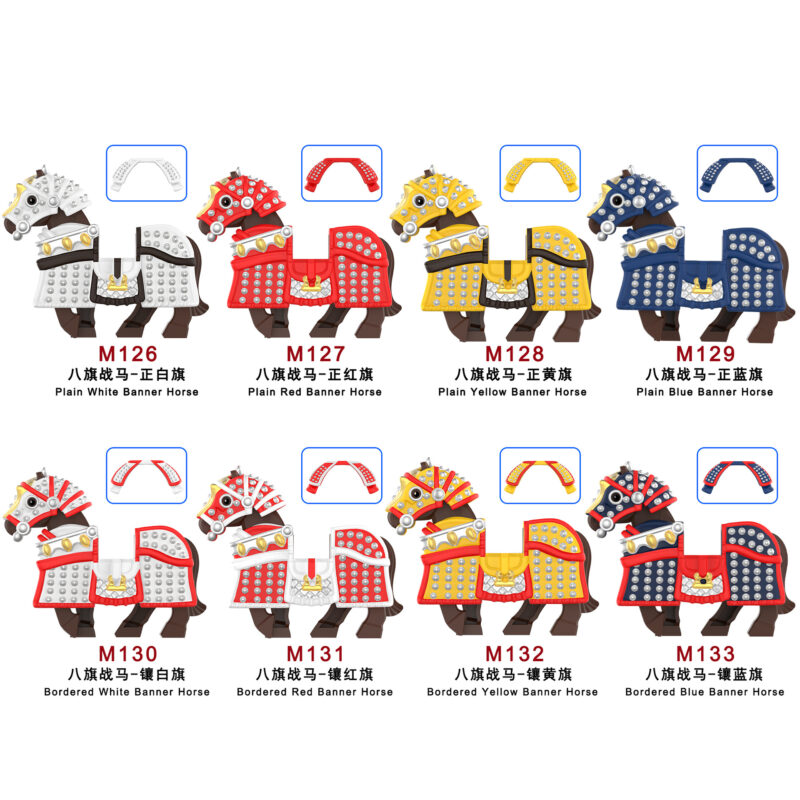 Bordered Blue Banner Horse For minifigurens M133 – Bild 2