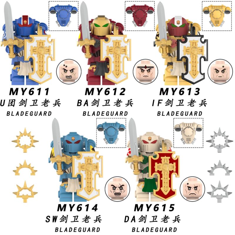 Warhammer Imperial Fists Bladeguard Veteran Minifiguren MY613 – Bild 2