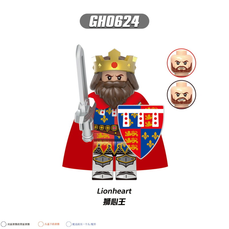 Mittelalterlicher König Richard Löwenherz Minifiguren GH0624