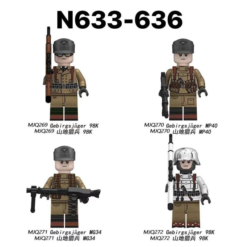 Army Military Gebirgsjäger 98.000 Minifiguren N636 – Bild 2