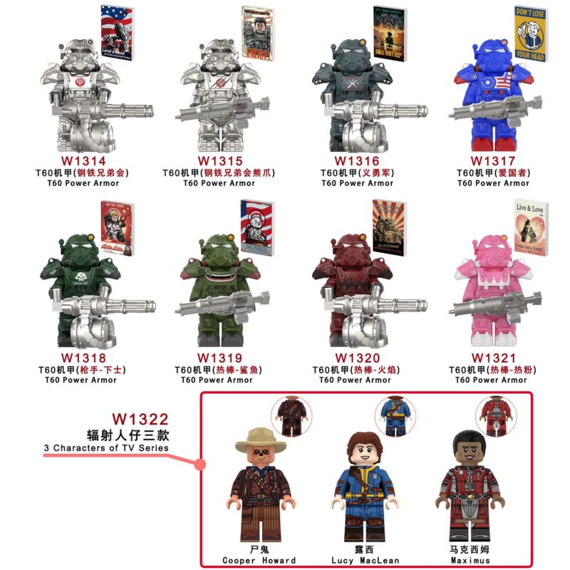 Fallout Drei Charaktere der TV-Serie Minifiguren-Set W1321 – Bild 2