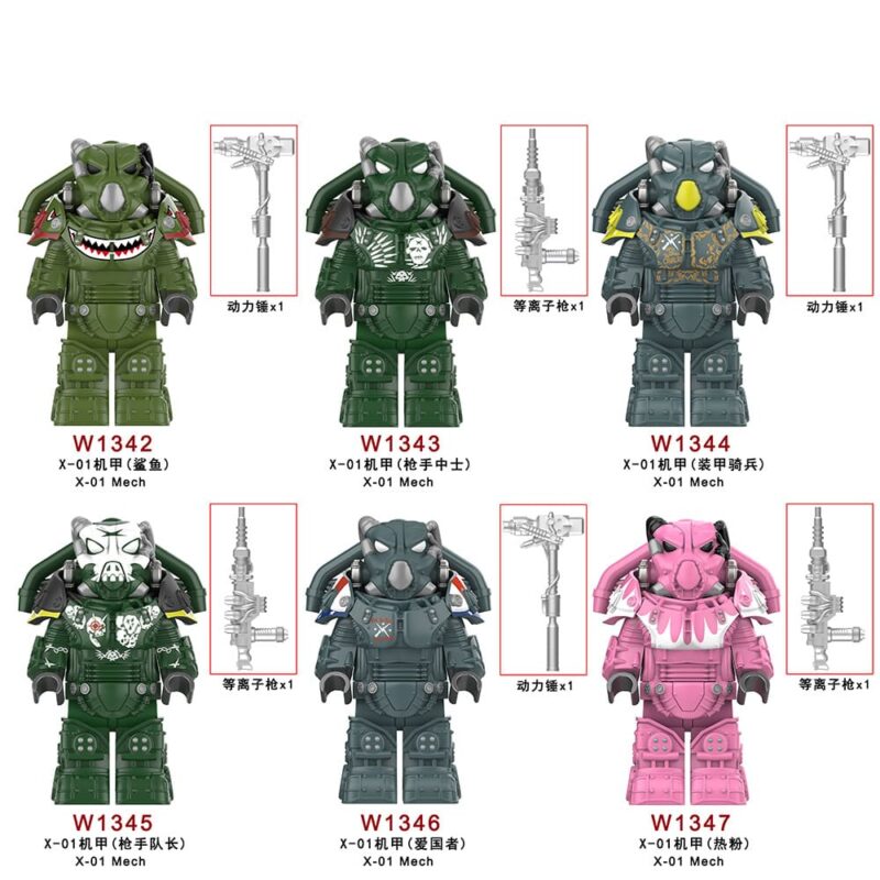 Fallout X-01 Power Armor Institute Paint Minifiguren W1342 – Bild 2
