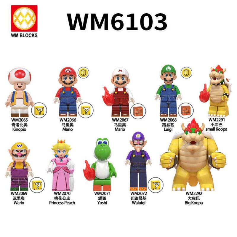 Cartoon Super Mario Minifiguren WM2066 – Bild 2