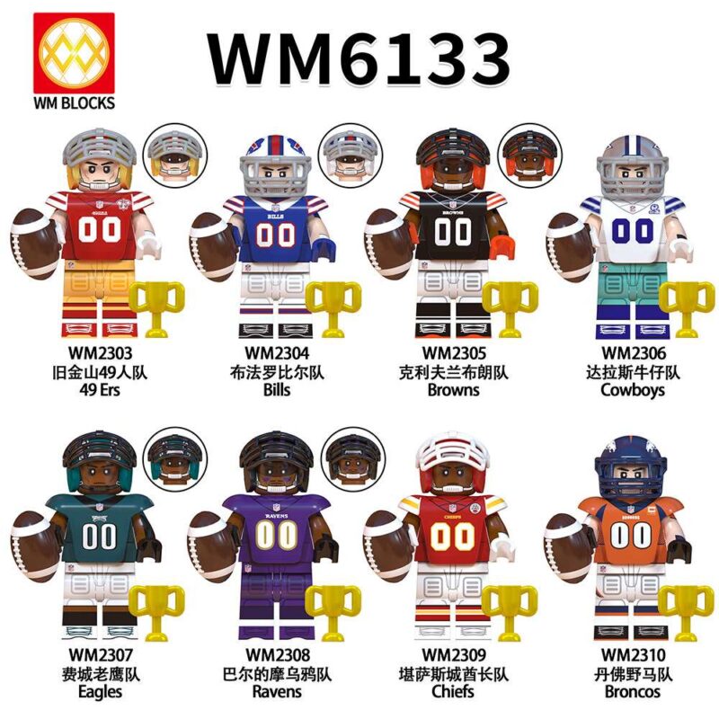 Sport-Football-Minifiguren der Denver Broncos WM2310 – Bild 2