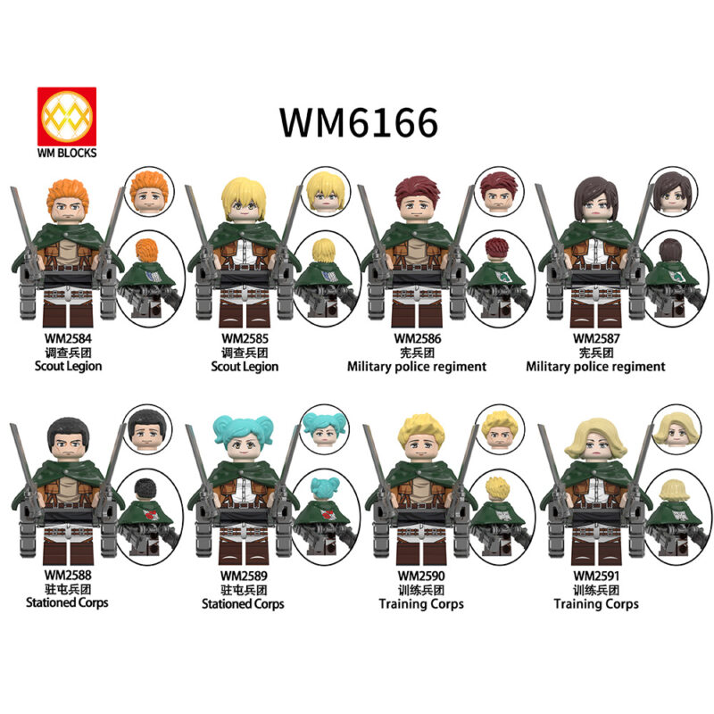 Anime Attack on Titan Militärpolizei-Regiment Minifiguren WM2587 – Bild 2