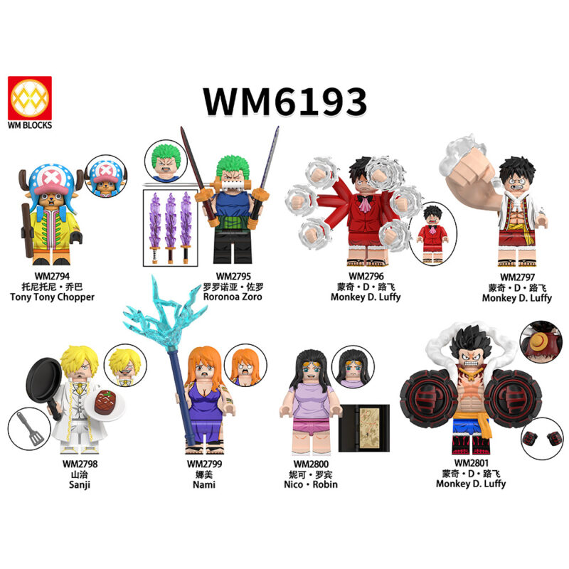 Anime One Piece Monkey D. Ruffy Gear 4 Minifiguren WM2801 – Bild 2
