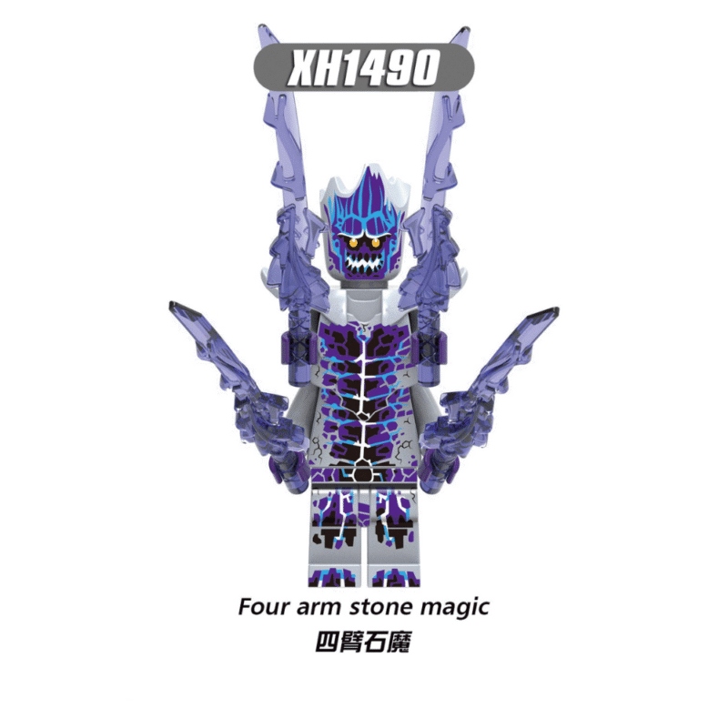 WOW Four Arm Stone Magic Minifiguren XH1490