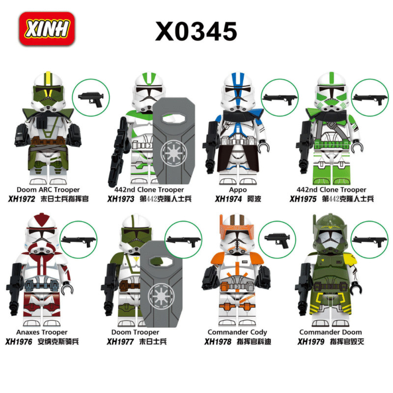 Star Wars 442. Belagerungsbataillon Klontruppen Minifiguren XH1975 – Bild 2